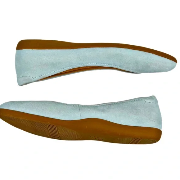 Naturalizer Powder Blue Faux Suede Ballet Flats Size 8 - Picture 3 of 7
